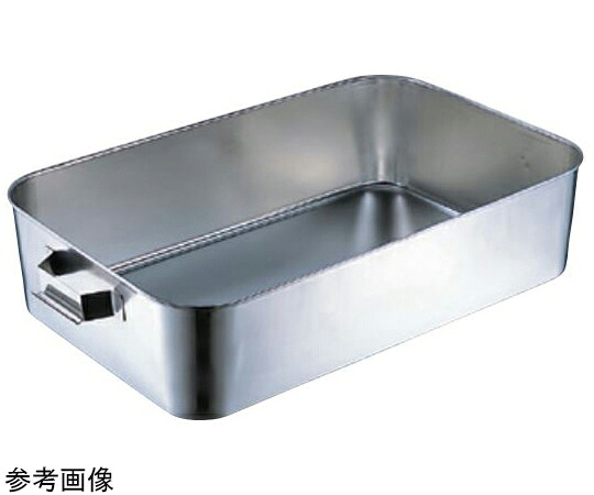 スギコ産業 18-8給食バット・固定ハンドル付 研磨有 約36L 1個 SH-6038-7K