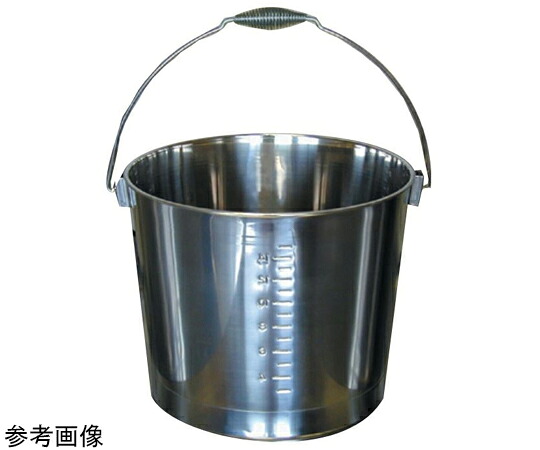 スギコ産業 18-8目盛付井戸釣瓶（ニギリステン）約15L 1個 SH-641B-H