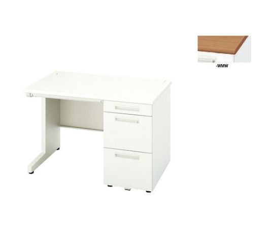 ナイキ（NAIKI） 片袖デスク　（ロングストローク引出し） 1台 XEHH117H-WMW【大型商品の為代引不可】