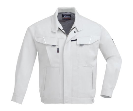 ジーベック 長袖ブルゾン シルバーグレー 4L 1着 7550-22-4L