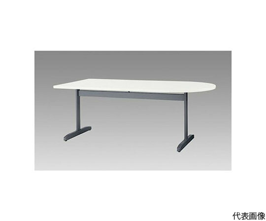 ナイキ（NAIKI） 会議用テーブル　（T字脚）　（半長円） 1台 KHE1890SR-WH【大型商品の為代引不可】