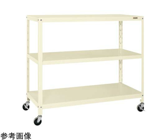 サカエ スーパーキャスターラック（ナイロンウレタン/直進安定した金具無）3段 1500×600×1323粍 1個 SPR-1223MURNUI