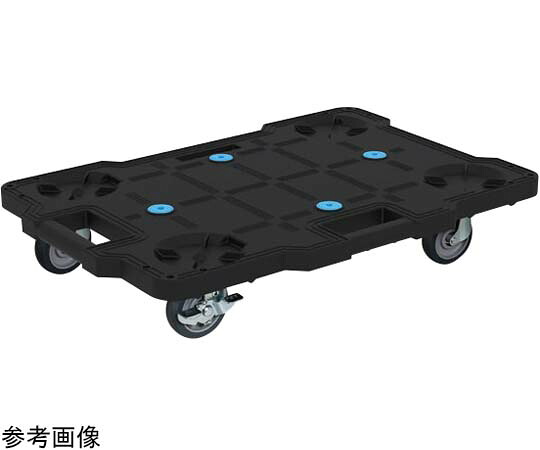 サカエ キャリー(サイレントエラストマー)620×430mm ブラック 自在固定2(ストッパー) 1個 SCR-B450SEKBKS【大型商品の為代引不可】