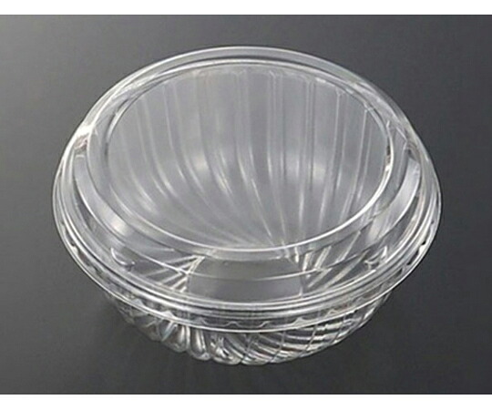 中央化学 麺・スープ容器 クリアボウル 中 透明蓋付 600枚 1ケース(600枚入) 3848