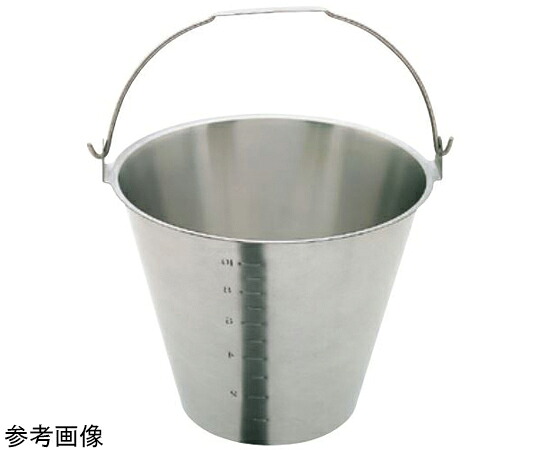 スギコ産業 18-8目盛付井戸釣瓶（軍事基地無）約15L 1個 SH-6549-15NBM