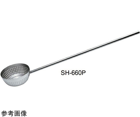 スギコ産業 18-8共柄穴明ひしゃく（ハンドル全周溶接）柄長1000mm 2.3L 1個 SH-659P