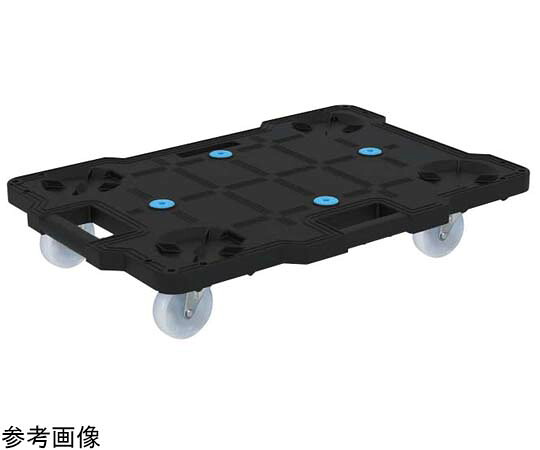 サカエ キャリー（ナイロン車）620×430mm ブラック 自在固定2 1個 SCR-B450NKBK【大型商品の為代引不可】