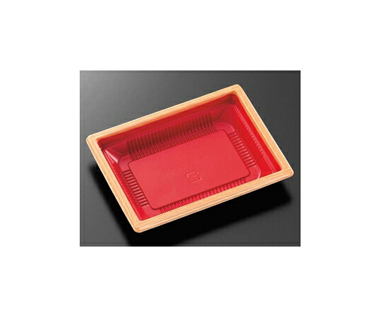 中央化学 弁当入れもの CT WF-26-27 赤木目-BK身L 600枚 1入れもの(600枚入) 31369