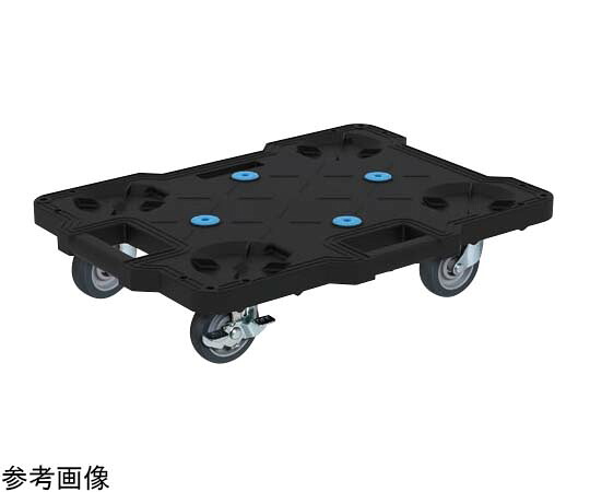 サカエ 持ちはこび（サイレントエラストマー）520×390粍 黒いこと 4輪自在（ストッパー） 1個 SCR-B400SEBKS【大型商いものの為代引不可】