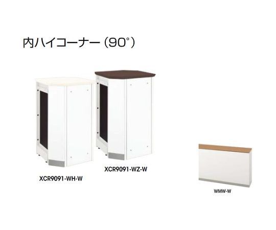 ナイキ（NAIKI） 内御機嫌端っこ （90°） 1台 XCR9091-WMW-W【大型商いものの為代引不可】