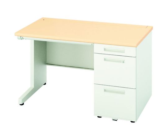 ナイキ（NAIKI） 片袖デスク　ロングレール仕様 1台 XEHH127H-WS【大型商品の為代引不可】