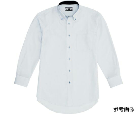 ジーベック 長袖ボタンダウン サックス M 1着 15163-42-M