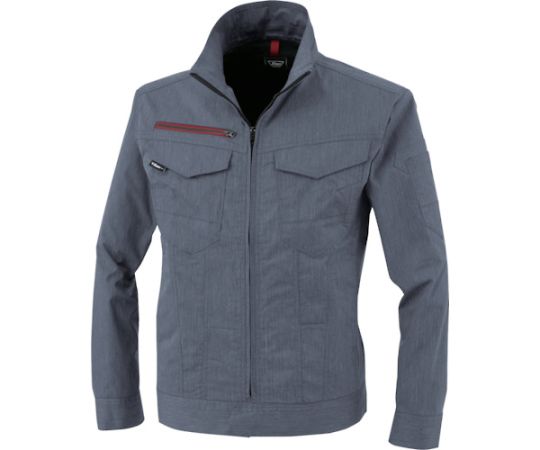 ジーベック 長袖ブルゾン 杢ブルー M 1着 1754-116-M