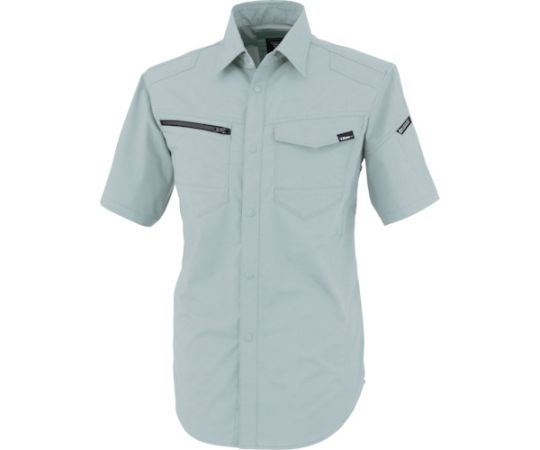 ジーベック TCストレッチ半袖シャツ モスグリーン L 1着 1712-61-L