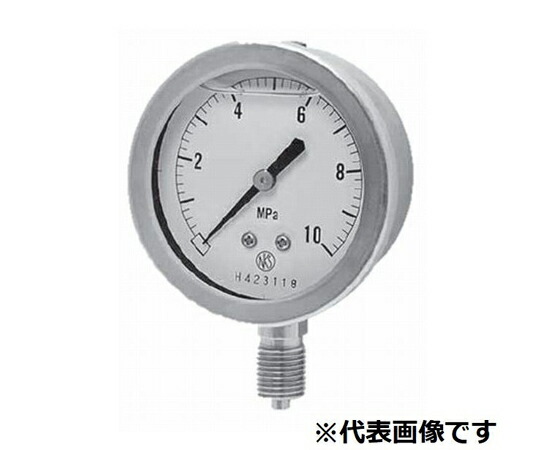 長野計器 グリセリン圧力計/AUPT1/4-60 GV50-173X5MPA 1個 0475-01-0006402