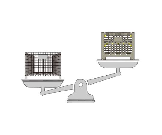 エスコ 1200x1020x1082粍/500kgﾒｯｼｭﾊﾟﾚｯﾄ(ｷｬｽﾀｰ付) 1台 EA985R-14