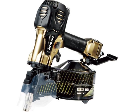 工機ホールディングス 高圧ロール釘打機65mmハイゴールド　パワー切替なし 1台 NV65HR2-N