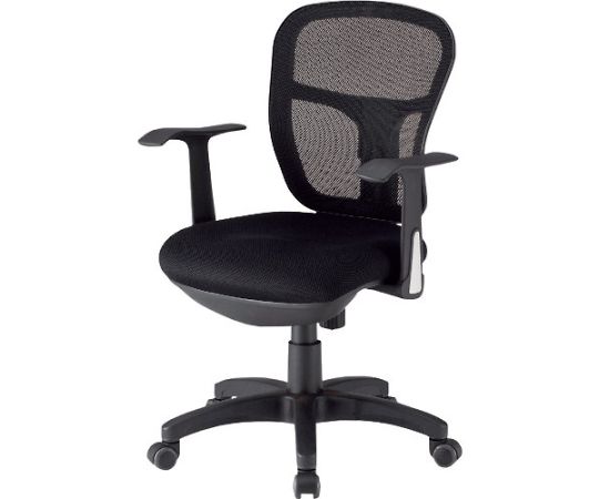 藤沢工業 オフィースチェア　肘付　ブラック 1脚 CF-2MA BK【大型商品の為代引不可】 25,514円