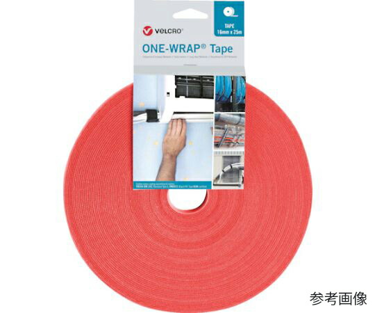 Velcro ? ONE-WRAP? テープ 幅25mm×長さ25m オレンジ 1巻 VEL-OW64163