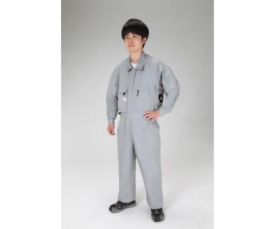 エスコ [4L] 空調設備継ぎ切れ御役目服(送風ﾌｧﾝ付/長袖ｸﾞﾚｰ) 1仕掛ける EA996AM-135