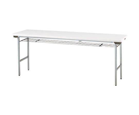 藤沢工業 折りたたみテーブル 棚付 1800X600mm ニューグレー 1台 TFA-1860SE NG【大型商品の為代引不可】