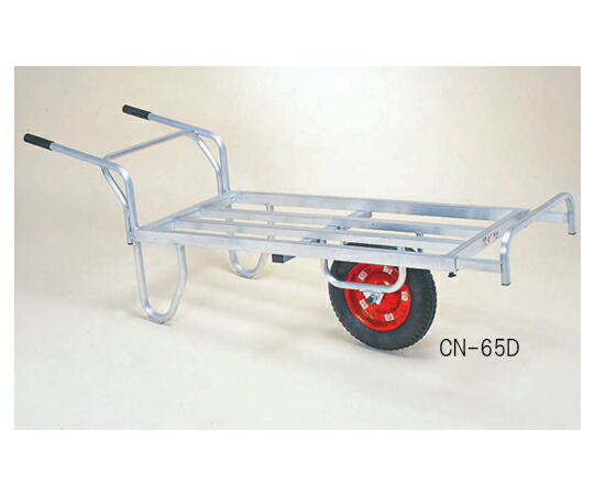 ハラックス コン助 平形1輪車 ストッパー伸縮タイプ 荷台サイズ：幅53.5×長さ113～133cm 13×3Tエアー入りタイヤ 1台 CN-65D【大型商品の為代引不可】