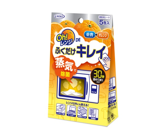 UYEKI（ウエキ） Ｏｈ！レンジ　ＤＥふくだけキレイ（５枚入）　７２個入 1ケース(5包×72個入)