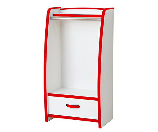 充英アート EVAキッズ ハンガーラック 約477×300×900mm レッド 1個 HRJ-48HR【大型商品の為代引不可】