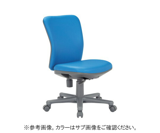 アイコ チェア ローバック肘なしタイプ Pブルー ビニールレザー 1個 OA-1105(VG1)PBU