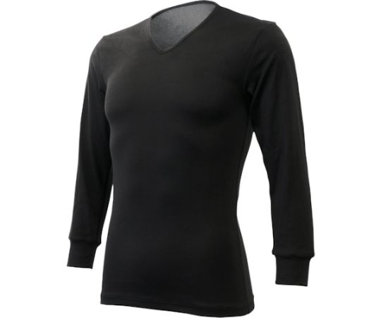 リベルタ サーモ一 V素っ首9部丈袖 メンズ/BLK（XL） 1着 TO-26100013