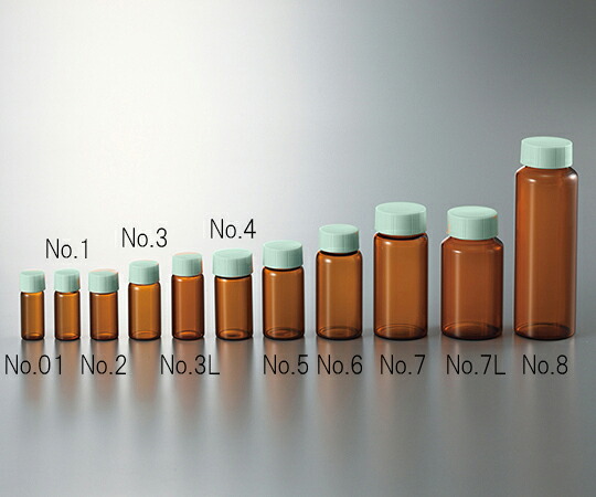 マルエム CCスクリュー管 褐色 グリーンキャップ 110mL 1箱（50本入） 1箱(50本入) No.8
