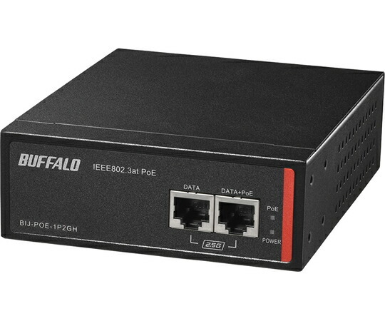 BUFFALO 法人向け af/at PoEインジェクター 1台 BIJ-POE-1P2GH