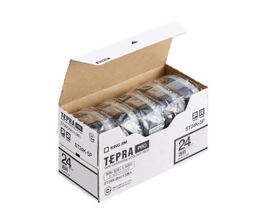 第一人者体育館 24粍 磁気テープテープ(ﾃﾌﾟﾗ用/5個)澄み切った 1箱(5個入) EA761DN-56C