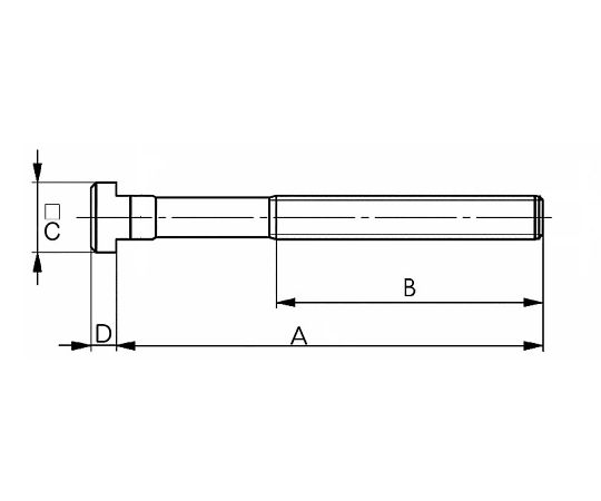 エスコ M24/呼24/400粍 Ｔ拡張スロット雄捩子 1個 EA637FJ-400