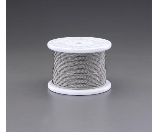 エスコ 5.0mmx100m/7x19 鉄条縄索(ｽﾃﾝﾚｽ製) 1巻 EA628SR-5