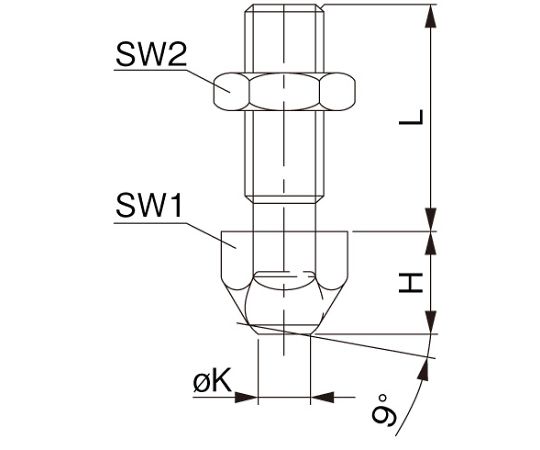 エスコ M16x40粍 仕掛ける螺子釘 1個 EA637CN-16