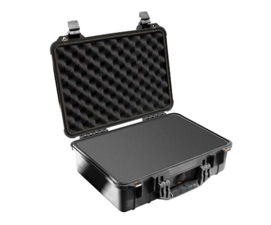 エスコ 425x284x155粍/内寸 全能雨合羽容れもの(黒) 1個 EA657-150