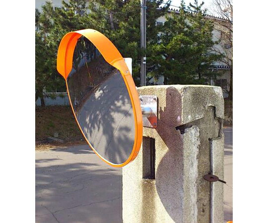 エスコ φ600mm 凸面ミラー(丸型･壁面用/ｽﾃﾝﾚｽ製) 1個 EA724ZY-101