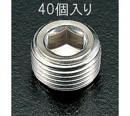 エスコ R 3/8\" テーパーねじ繋ぎ(ｽﾃﾝﾚｽ製/40個) 1風呂敷き包み(40本入) EA949GP-3"