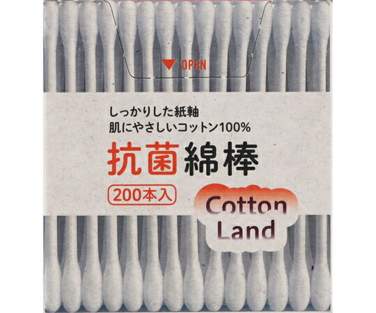 長閑やかさメディク 綿織物地びた抗菌綿棒 紙箱入 10個×10箱入 1入れもの(10個×10箱入) 6311