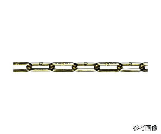 水本機械類製造所 軽銀色合いチェーン店 ゴールド 15m 線径7粍 1本 AL-7G