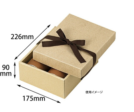 ヤマニパッケージ 呉れて遣る箱 自然的BOX23号 ヒモ付 100枚 1容れもの(100枚入) 16-23