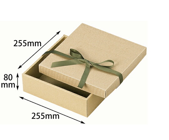 ヤマニパッケージ 差し上げる箱 自然的BOX33号 255角 ヒモ付 100枚 1入れもの(100枚入) 16-33