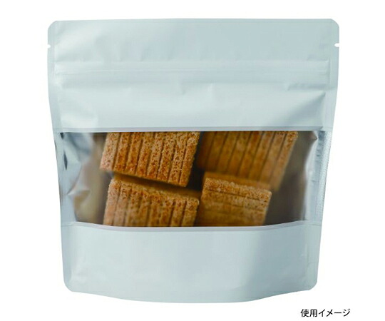 ヤマニパッケージ 珈琲用袋 アルミスタンドチャック袋  M 窓付 つや消し白 500枚 1容れもの(500枚入) COT-879W