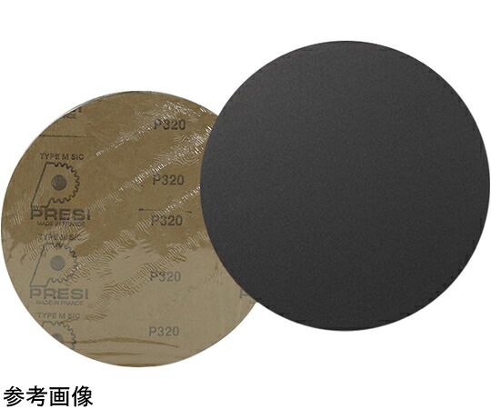 PRESI SiC耐水みがき上げる紙（REFLEX専用 φ200粍 P320 25枚入） 1箱(25枚入) 24579-25