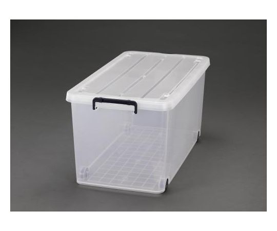 エスコ 390x740x350粍 納めるｹｰｽ(ﾊﾞｯｸﾙ付/ｸﾘｱｰ/6個) 1CS EA506AB-57B