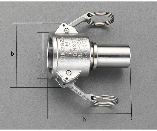 エスコ 1･1/2\"/38粍 導管用カップリング(ｽﾃﾝﾚｽ製 1個 EA462EA-15"