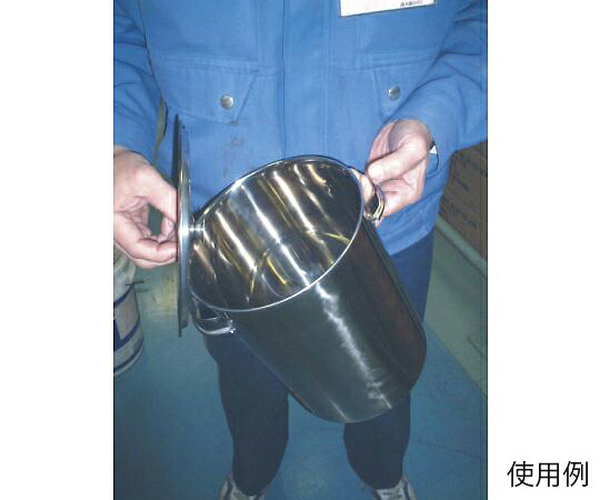 エスコ φ200/ 6L 取手付ポット(ﾒﾓﾘ付/ｽﾃﾝﾚｽ製) 1個 EA508SG-16