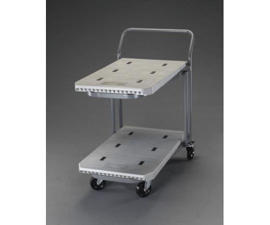 エスコ 810x480粍/200Kg 持ちはこぶ車(二段式/ﾌﾟﾗｽﾁｯｸ製) 1台 EA520P-12