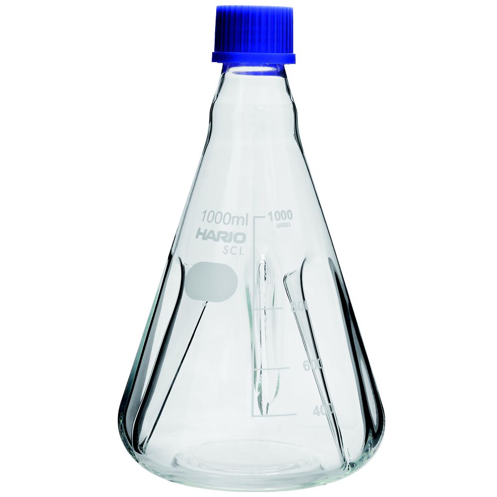 HARIO バッフル付き添い人ねじ口三角瓶 1 000mL 1箱（10個入） 1箱(10個入) BNSF-1L-SCI